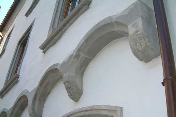 Detailaufnahme Fassade Fachwerkhaus